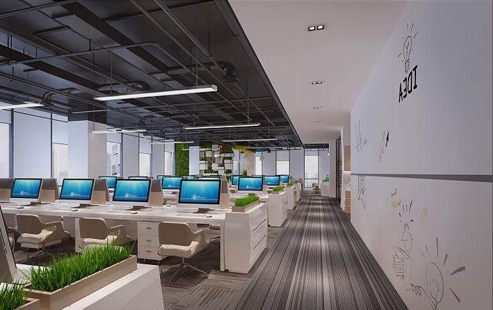 1300平米光電科技公司辦公樓裝修設計