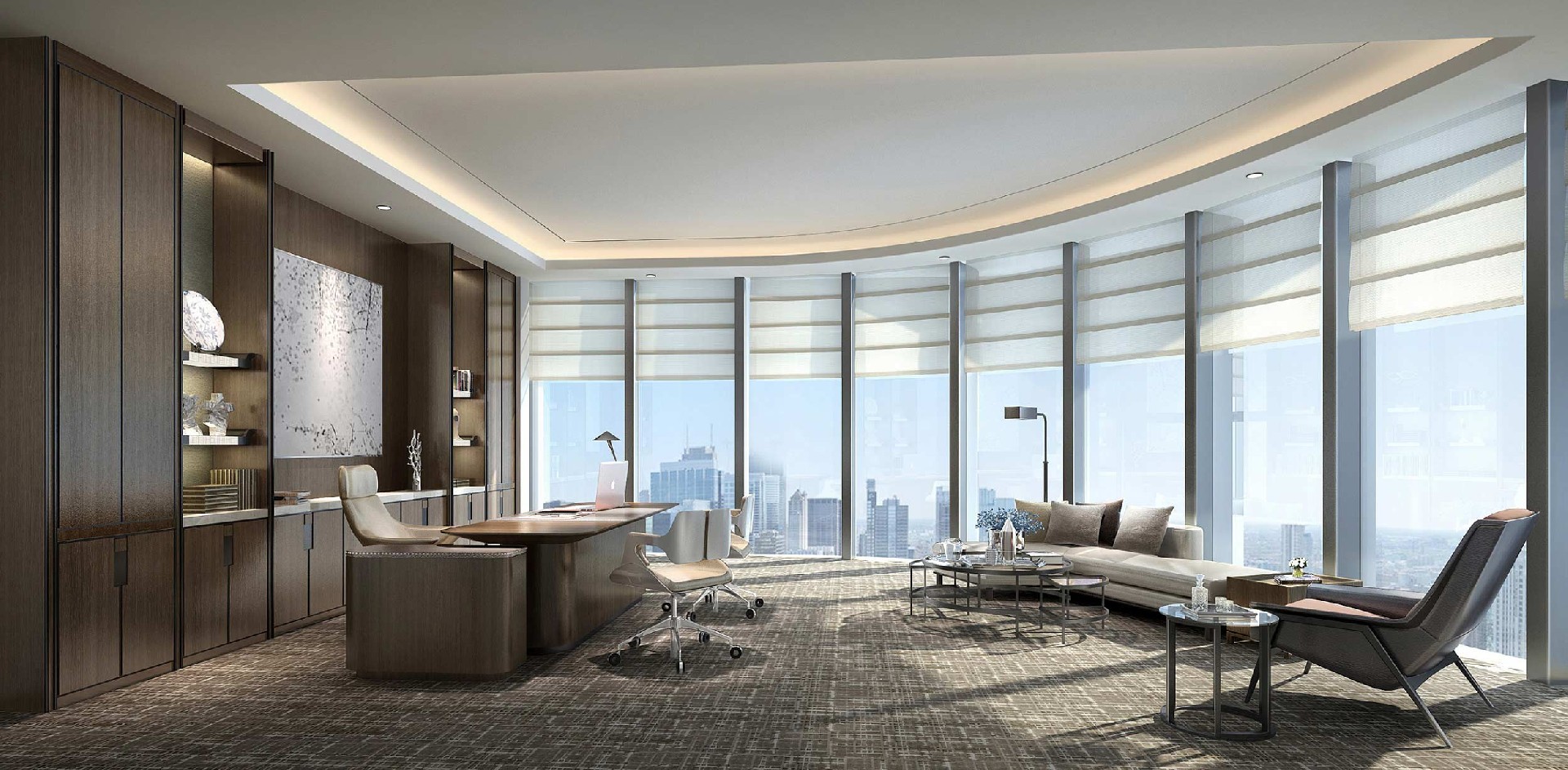 2000平米新鄭辦公樓裝修設計效果圖